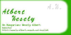 albert wesely business card